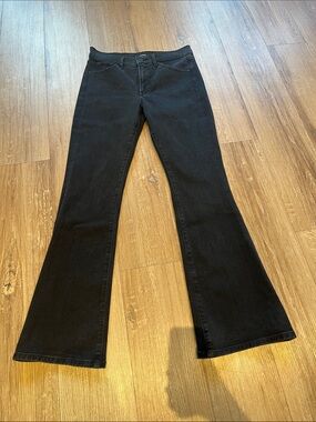 Express Women's Black Flare Jeans - Stretch Denim